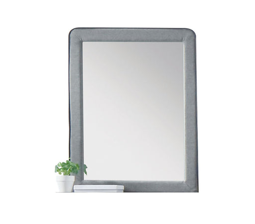 Valda - Mirror - Light Gray Fabric - R&R Furniture Gallery (Fountain Valley, CA)