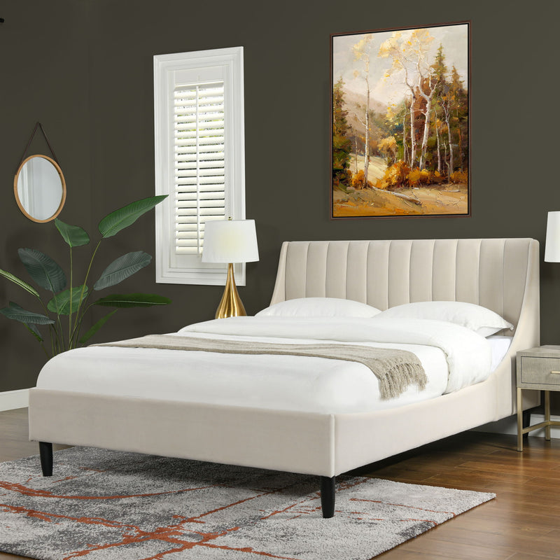 Aspen - Vertical Tufted Modern Headboard Platform Bed Set - R&R Furniture Gallery (Fountain Valley, CA)