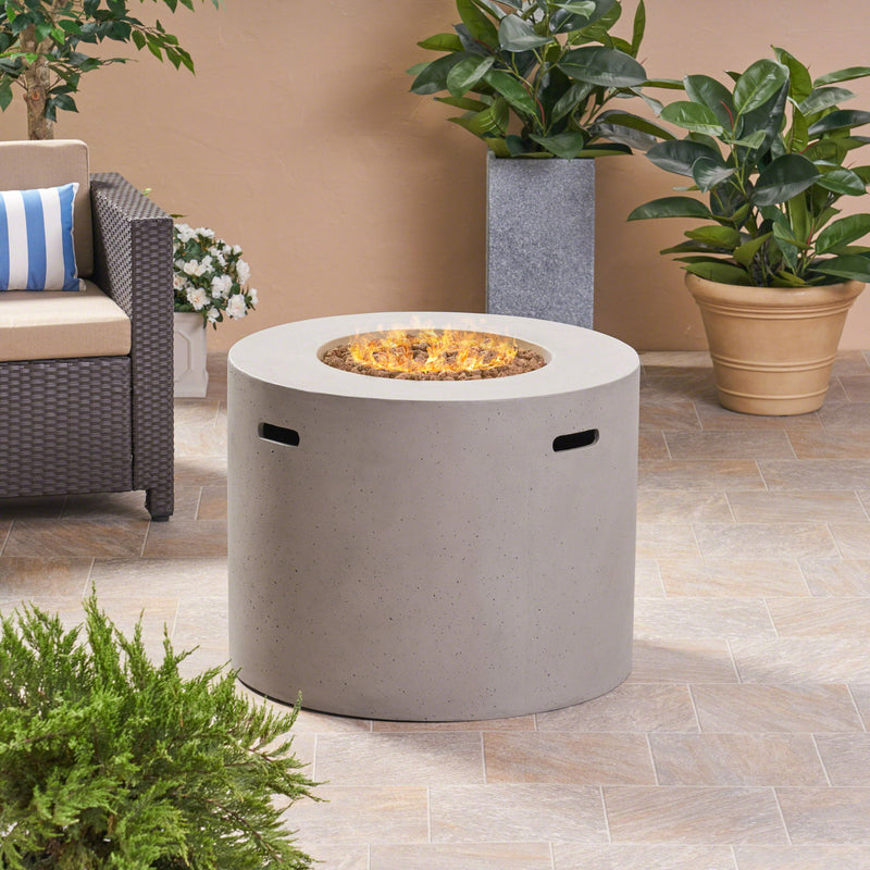 Round Iron Fire Pit With 40, 000 Btu - R&R Furniture Gallery (Fountain Valley, CA)