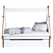 Loreen - Twin Bed - Oak & White - R&R Furniture Gallery (Fountain Valley, CA)