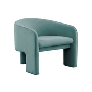 TOV Furniture Marla velvet accent arm chair with plush fabric and modern design, featuring a sleek, comfortable seating area.