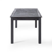 Outdoor expandable dining table with square legs by Noble House, featuring a spacious surface for outdoor gatherings and entertaining.