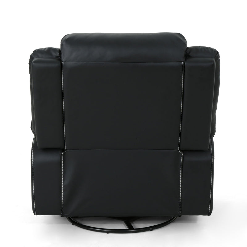 Stylish Wide Manual Swivel Standard Recliner - R&R Furniture Gallery (Fountain Valley, CA)