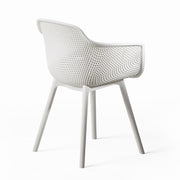 Set of two Noble House Lotus chairs with sleek design, featuring cushioned seats and modern style for contemporary dining or living spaces.