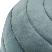 Simpli-Home Vivienne upholstered round accent pouf with soft fabric and plush cushioning for versatile home seating or decor.