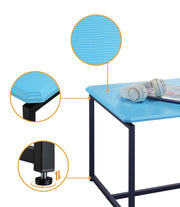 Set of three Lilola Home carbon fiber wrap coffee and end tables with sleek, modern design and black finish.
