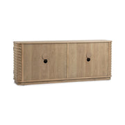 Classic Home Harbor 4-door buffet cabinet with wood finish and sleek design, showcasing ample storage and elegant style.