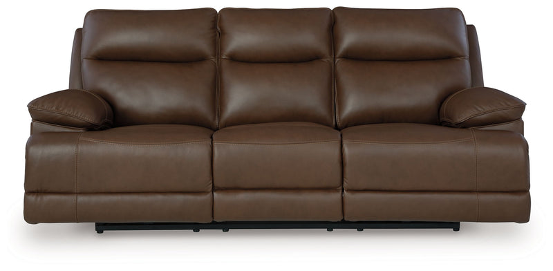 Vonryan - Power Reclining Sofa With Adj Headrest - Tobacco - R&R Furniture Gallery (Fountain Valley, CA)