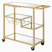 Adamsen - Serving Cart - Mirrored & Champagne - R&R Furniture Gallery (Fountain Valley, CA)