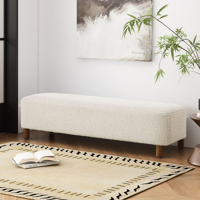 Contemporary Ottoman With Foam Cushion And Durable Upholstery - R&R Furniture Gallery (Fountain Valley, CA)
