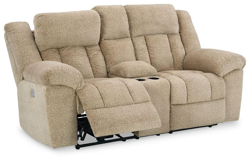 Tip-off - Power Reclining Loveseat With Console / Adj Headrest - R&R Furniture Gallery (Fountain Valley, CA)