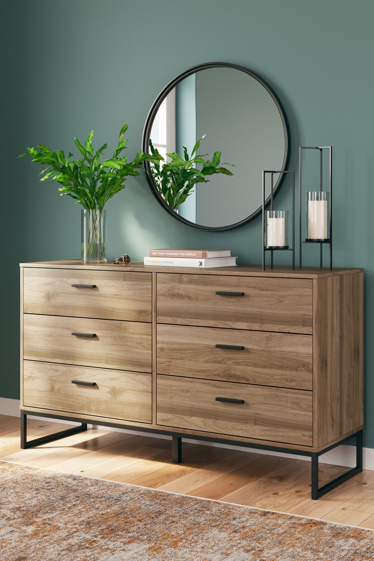 Deanlow - Six Drawer Dresser - Honey - R&R Furniture Gallery (Fountain Valley, CA)