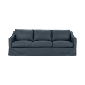 Classic Home Kipton upholstered stationary sofa with plush cushions and wooden legs, perfect for modern living room decor.