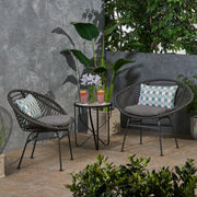 Cordella - Outdoor Woven Wicker Chairs With Cushions, (Set of 2) - R&R Furniture Gallery (Fountain Valley, CA)