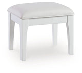 Chalanna - Vanity Stool - White - R&R Furniture Gallery (Fountain Valley, CA)