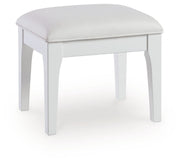 Chalanna - Vanity Stool - White - R&R Furniture Gallery (Fountain Valley, CA)