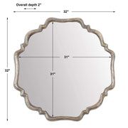 Silver wall mirror by Valentia from Uttermost, featuring a sleek, modern design with a polished silver frame.