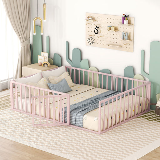 Metal Floor Bed Frame With Fence And Door - R&R Furniture Gallery (Fountain Valley, CA)