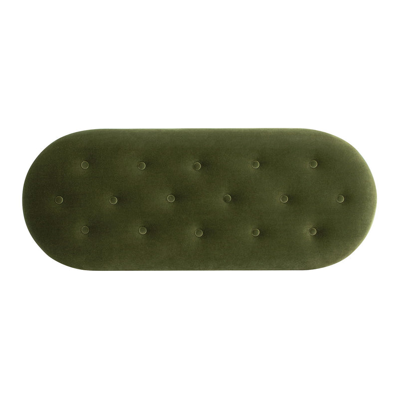 Melinda - Oval Tufted Bullion Fringe Storage Bench - R&R Furniture Gallery (Fountain Valley, CA)