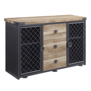 Edina - Server - Oak & Sandy Black - R&R Furniture Gallery (Fountain Valley, CA)