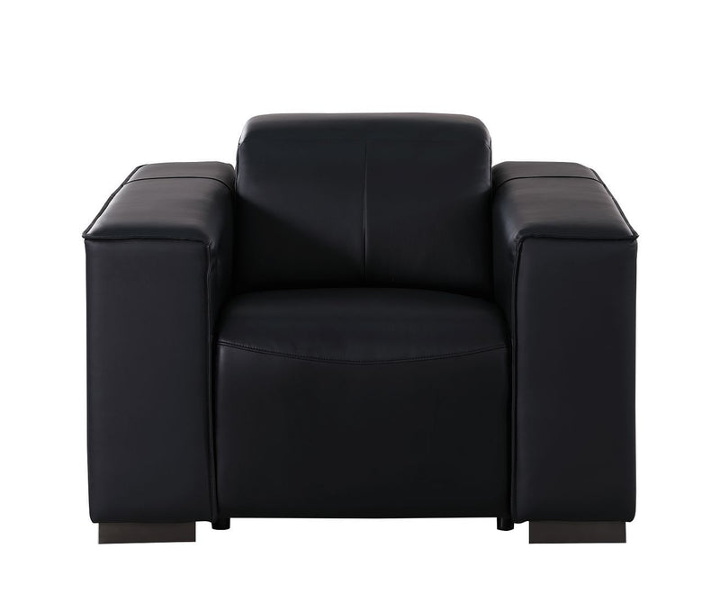 1208 - Leather Reclining Set (Sofa, Loveseat & Chair With 6 Power Recliners)