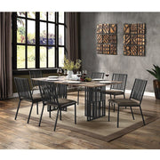 Zudora - Side Chair (Set of 2) - Synthetic Leather & Black - R&R Furniture Gallery (Fountain Valley, CA)