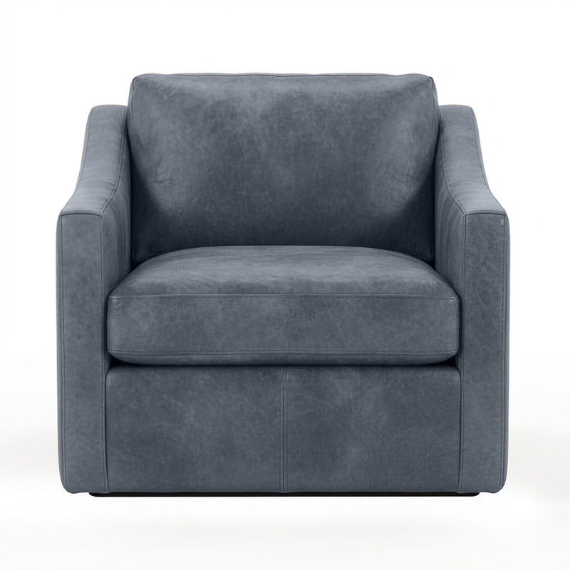 Classic Home Kipton swivel chair with a cushioned seat and backrest, featuring a sleek, modern design and a sturdy swivel base.