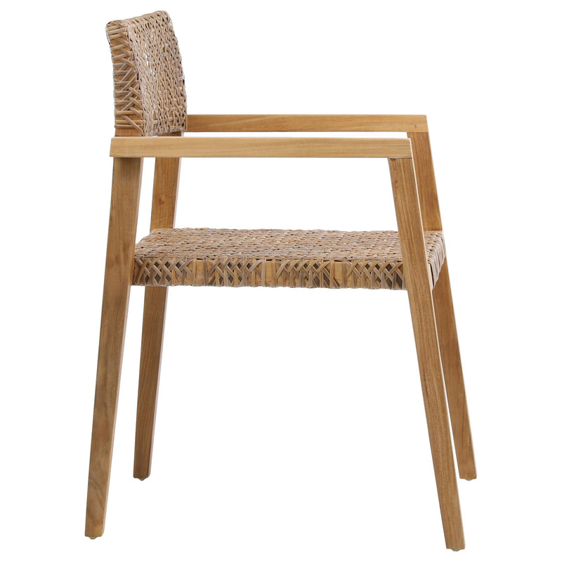 Deeta - Outdoor Dining Chair (Set of 2) - Natural Brown