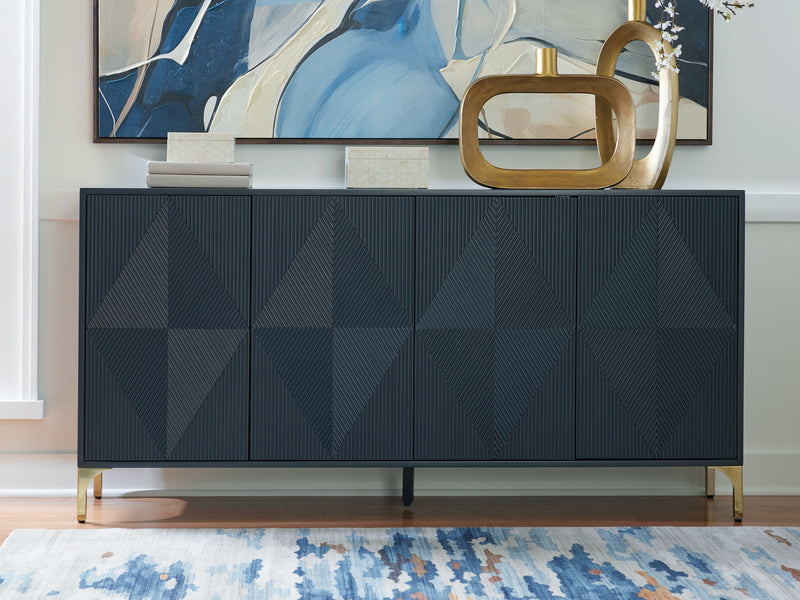 Loirwick - Accent Cabinet - Dark Blue - R&R Furniture Gallery (Fountain Valley, CA)