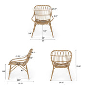 Noble House Monsoon outdoor accent chair with open weave design, featuring a stylish and comfortable seating option for outdoor spaces.