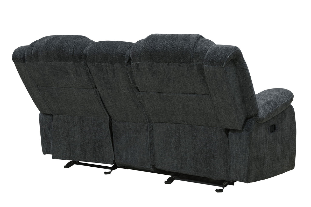 Bolton - Glider Reclining Console Loveseat - Misty Storm