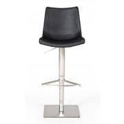 Aaron - Modern Black Eco-Leather Bar Stool — view 5