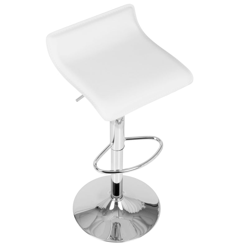 Set of two Lumi Source Ale contemporary adjustable barstools with wooden seats and metal bases, perfect for modern kitchen or bar areas.