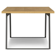 Handcrafted square dining table by Simpli-Home with a smooth wooden surface and sturdy legs, perfect for modern dining rooms.
