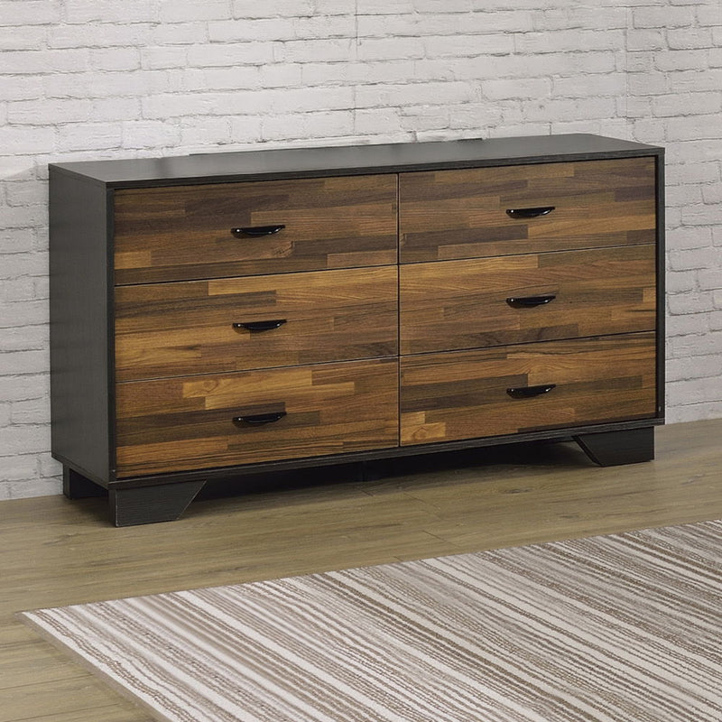 Eos - Dresser - Walnut & Black - R&R Furniture Gallery (Fountain Valley, CA)