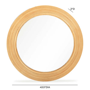 Tanya - Round Wall Mirror - Natural