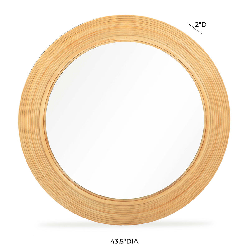 Tanya - Round Wall Mirror - Natural