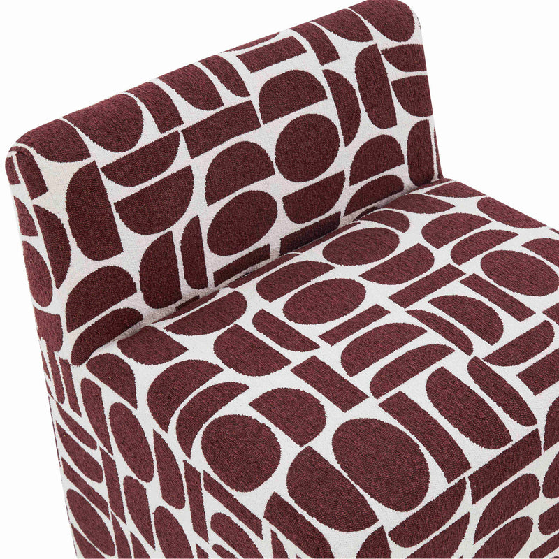 Pippa - Geometric Jacquard Weave Stool - R&R Furniture Gallery (Fountain Valley, CA)