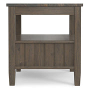Lev - End Table With Bottom Drawer - Smoky Brown - R&R Furniture Gallery (Fountain Valley, CA)