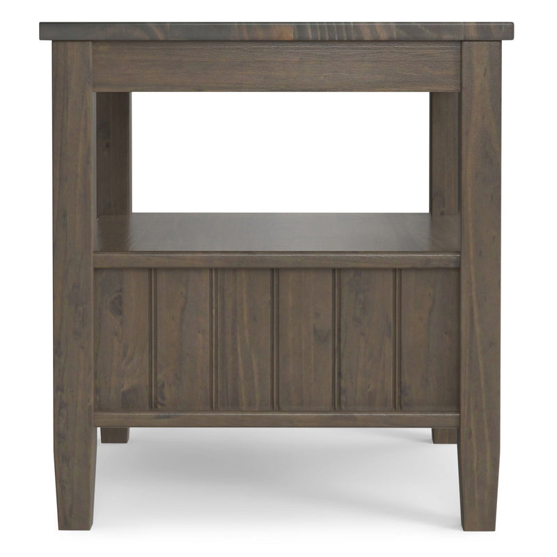 Lev - End Table With Bottom Drawer - Smoky Brown - R&R Furniture Gallery (Fountain Valley, CA)