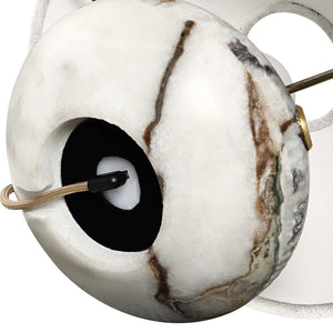 Curling - Stone Rechargeable Mini Lamp - White / Black