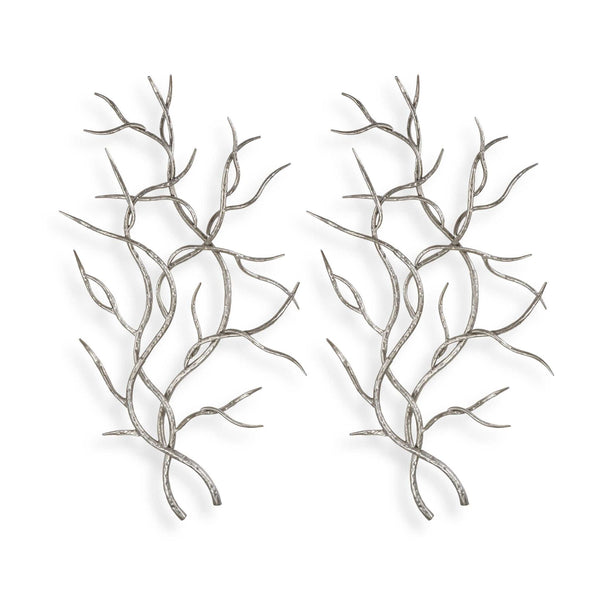 Silver Branches - Wall Art (Set of 2) - Silver