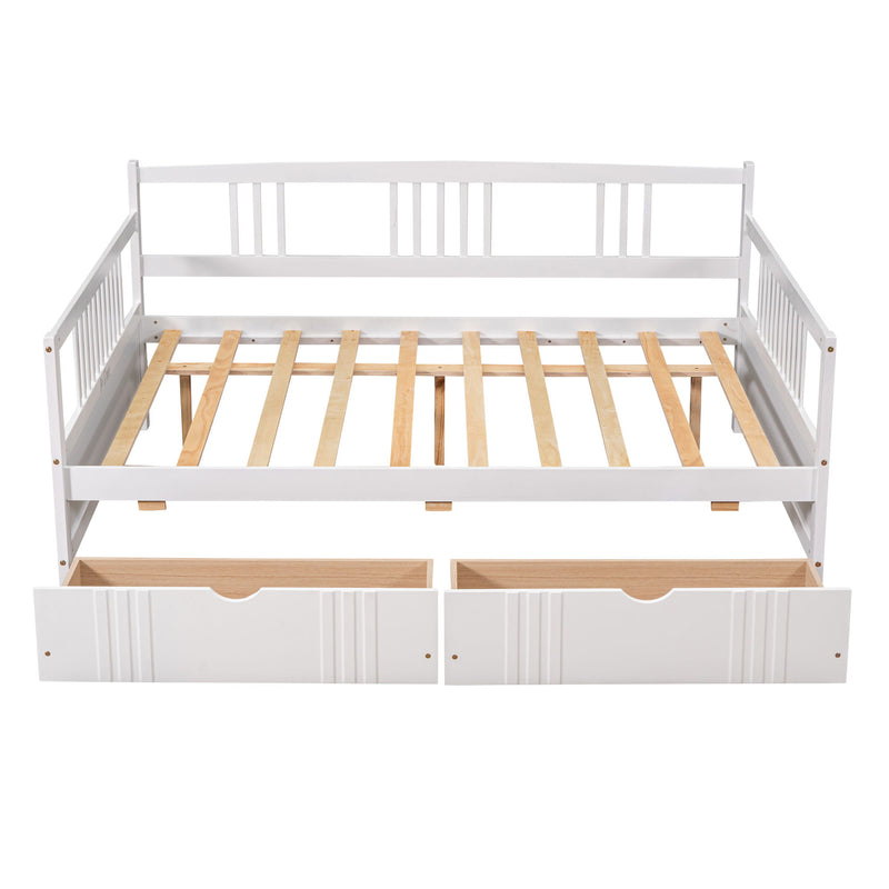 Modern Daybed by DreamHaus with built-in storage drawers, featuring a sleek, multifunctional design for contemporary bedrooms.