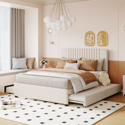 Upholstered Platform Bed With Drawers, Classic Headboard Design - R&R Furniture Gallery (Fountain Valley, CA)