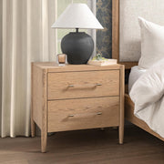 Classic Home Alisen 2 Drawer Nightstand in Napa Grove finish, featuring a stylish accent nightstand with two spacious drawers.