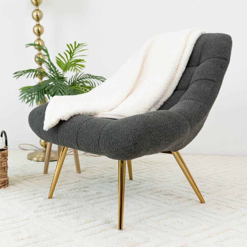 Aubrey - French Boucle Lounge Chair - R&R Furniture Gallery (Fountain Valley, CA)