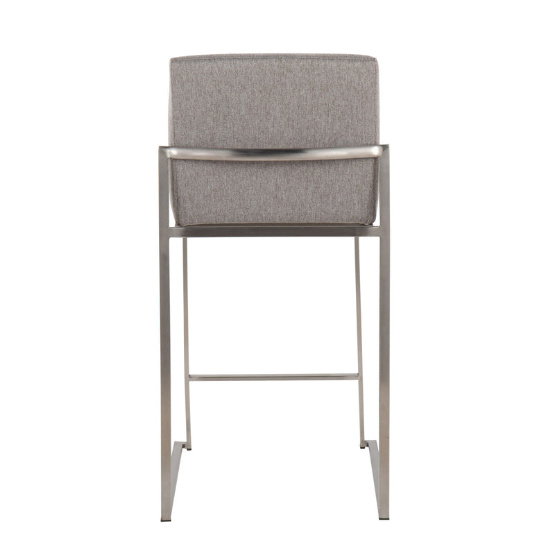 Lumi Source Fuji high back counter stool with contemporary design, featuring a functional build and modern style.