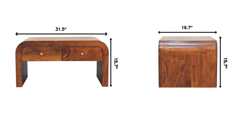 Darcy - Coffee Table, 2 Drawer - Chestnut - R&R Furniture Gallery (Fountain Valley, CA)