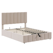 Elegant Upholstered Platform Bed With Hydraulic Storage System - R&R Furniture Gallery (Fountain Valley, CA)