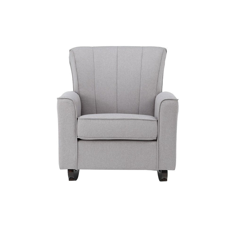 Denzell - Rocking Chair - Light Gray Linen - R&R Furniture Gallery (Fountain Valley, CA)